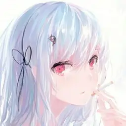 动漫女生头像 - 星空蓝发少女